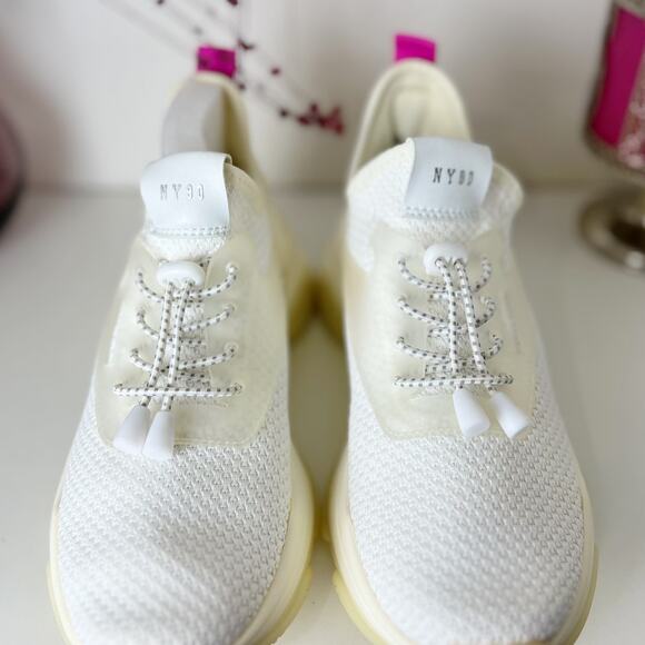 Steve Madden Myles Low Top Chunky Heel Athletic Sneakers White Size 8.5M NWB - Picture 4 of 16